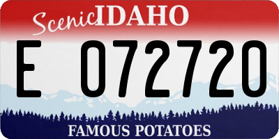 ID license plate E072720