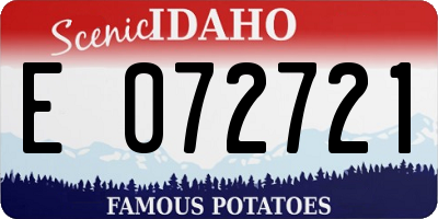 ID license plate E072721