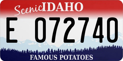 ID license plate E072740