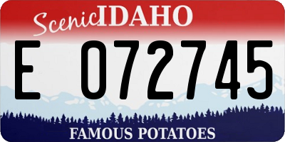 ID license plate E072745