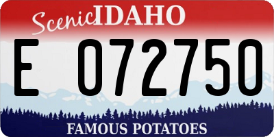 ID license plate E072750