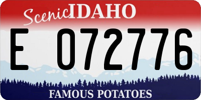 ID license plate E072776