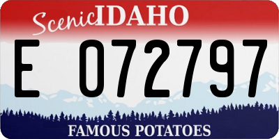 ID license plate E072797