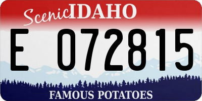ID license plate E072815