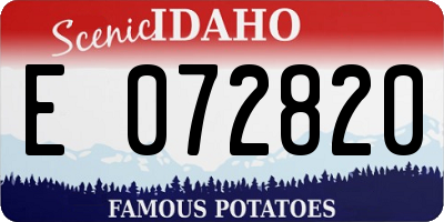 ID license plate E072820