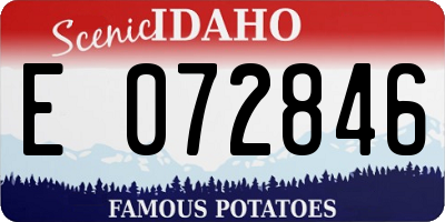ID license plate E072846