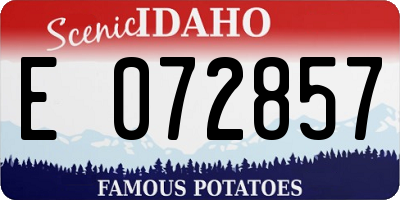 ID license plate E072857