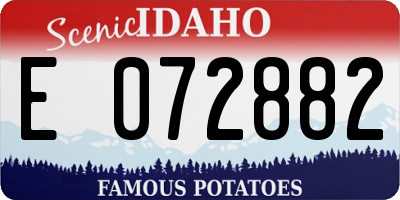 ID license plate E072882