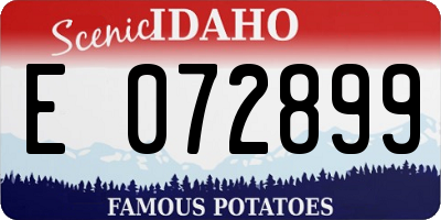 ID license plate E072899
