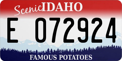 ID license plate E072924