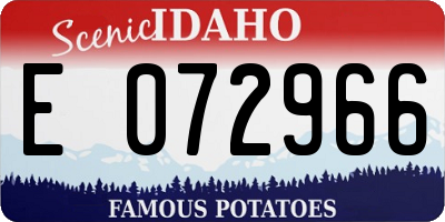 ID license plate E072966