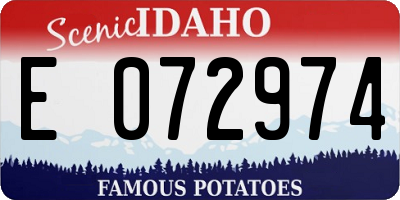 ID license plate E072974