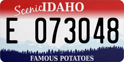 ID license plate E073048