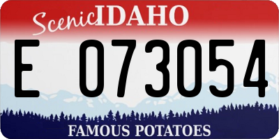 ID license plate E073054
