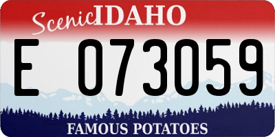 ID license plate E073059