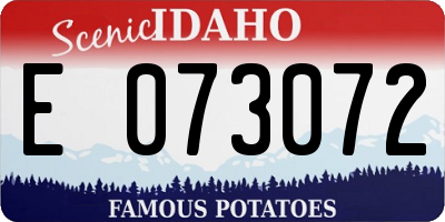 ID license plate E073072