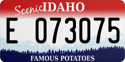 ID license plate E073075