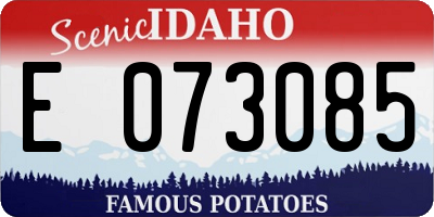 ID license plate E073085