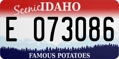 ID license plate E073086