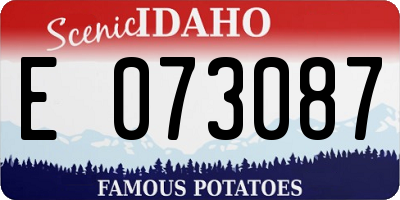 ID license plate E073087