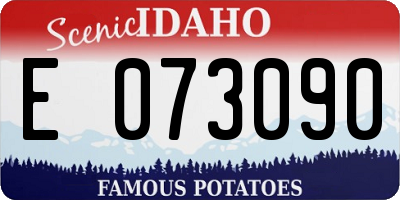ID license plate E073090