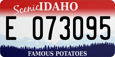 ID license plate E073095
