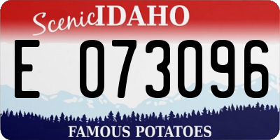 ID license plate E073096