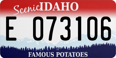 ID license plate E073106