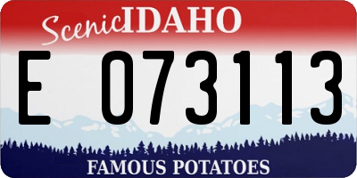 ID license plate E073113