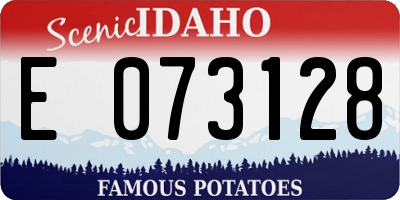 ID license plate E073128