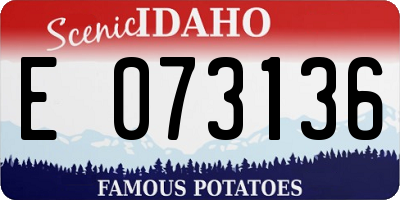 ID license plate E073136