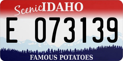 ID license plate E073139