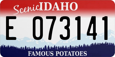ID license plate E073141