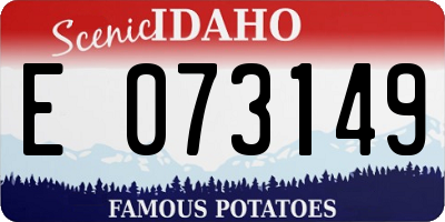 ID license plate E073149