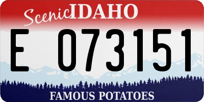 ID license plate E073151
