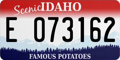 ID license plate E073162