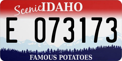 ID license plate E073173