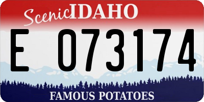 ID license plate E073174