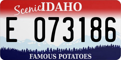 ID license plate E073186