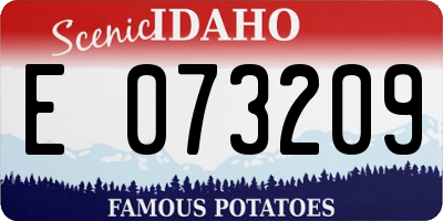 ID license plate E073209