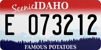 ID license plate E073212