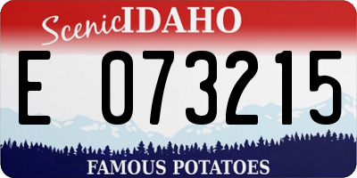 ID license plate E073215