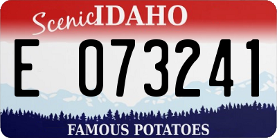 ID license plate E073241