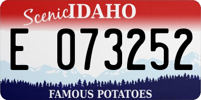 ID license plate E073252