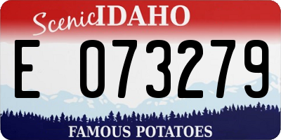 ID license plate E073279