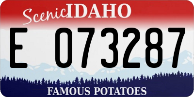 ID license plate E073287