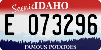 ID license plate E073296
