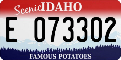 ID license plate E073302