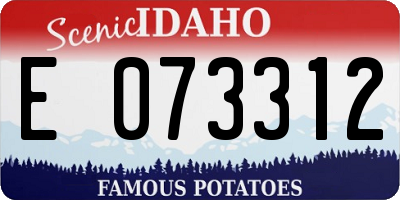 ID license plate E073312