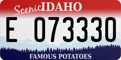 ID license plate E073330
